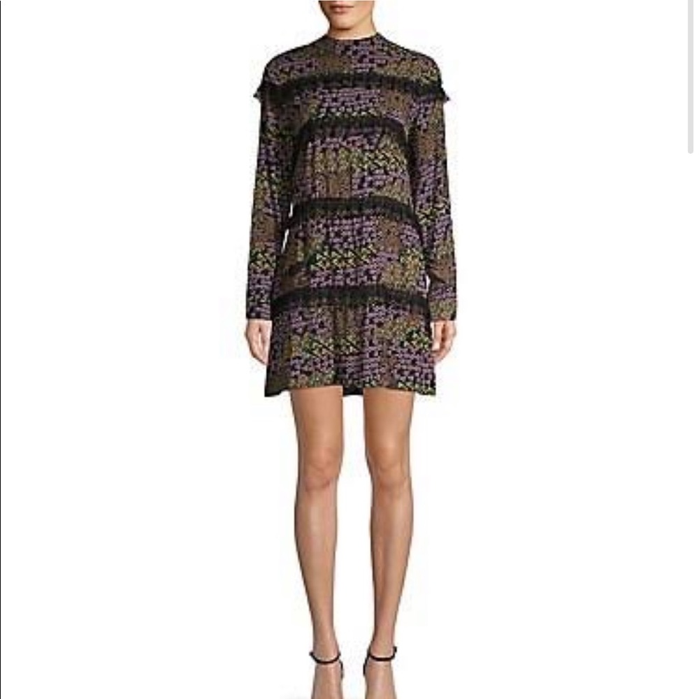 NWT Molly Bracken Tiered Lace Floral Dress